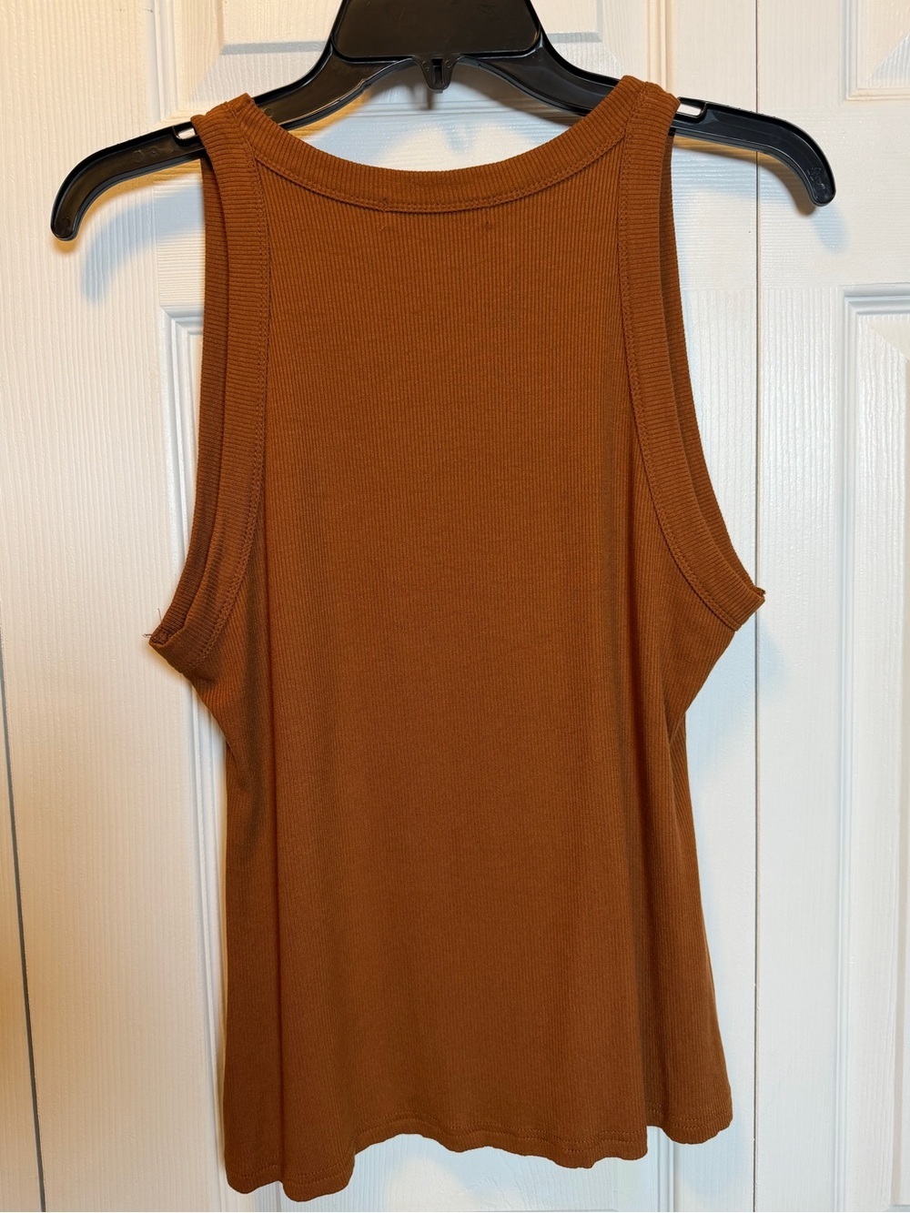 CHICME Brown Ribbed Tank Top XXL Sleeveless Stretch Knit NWOT - Picture 4 of 7